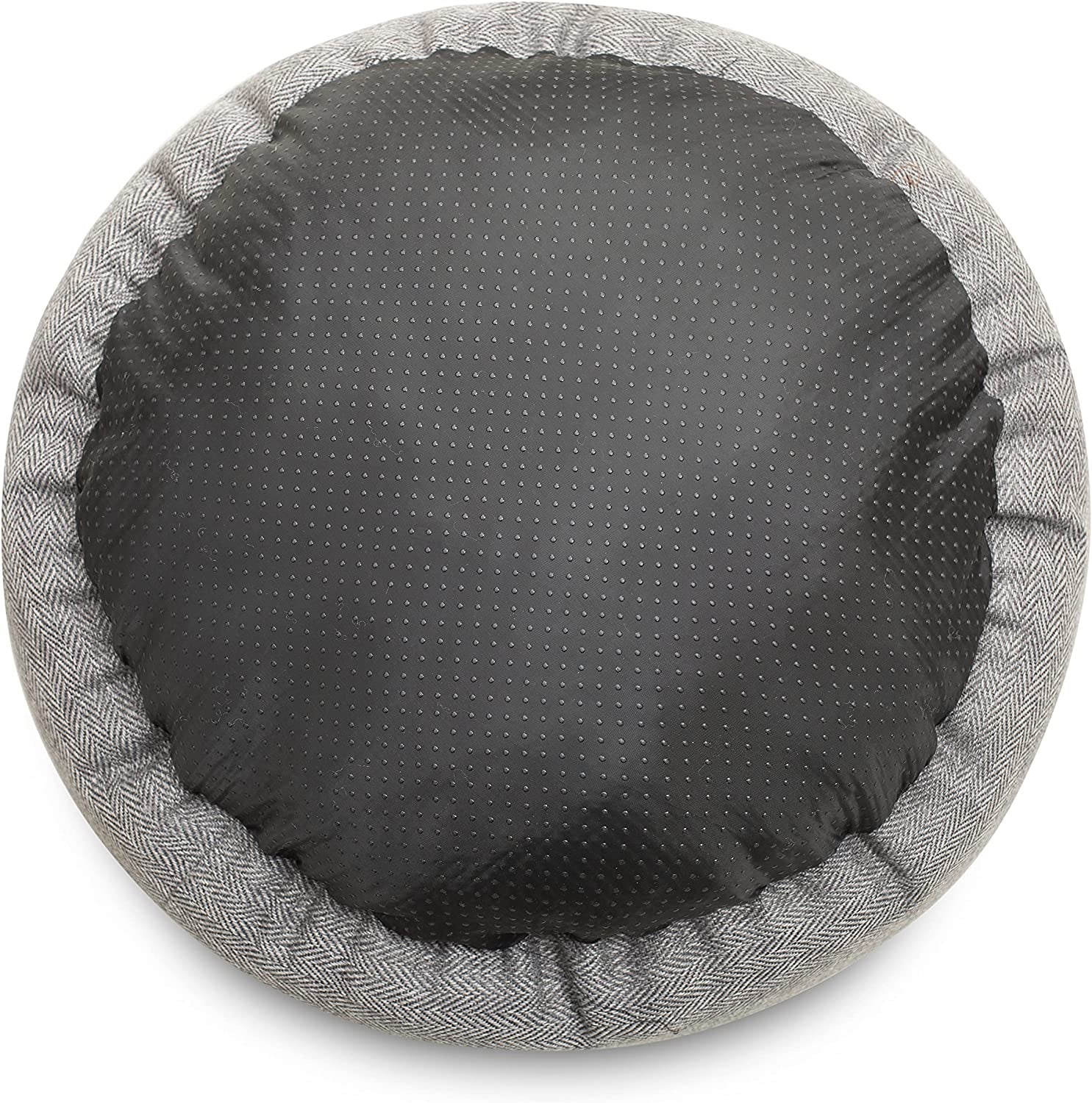 Cat Beds for Indoor Cats,Small Dog Bed,Cuddler Dog Beds,Calming Dog Bed Donut,Soft Anxiety Cozy Pet Beds,Puppy Bed for Small/Medium Dogs Washable round in Grey Color, PET